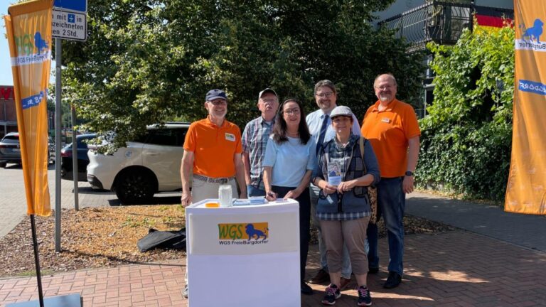 Infostand der WGS an der Marktstraße